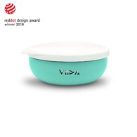 【VIIDA】Soufflé 抗菌不鏽鋼餐碗-湖水綠